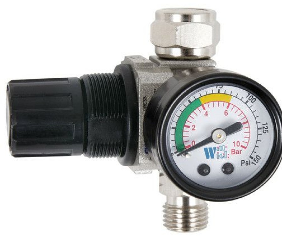 Air Tools * | Wholesale Jet 408812 (Ar600) 1/4 Npt Air Dial Regulator With Gauge For Spray Guns