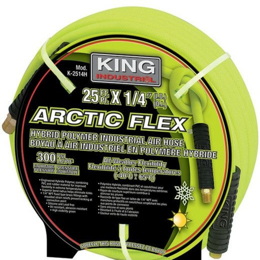 Air Tools * | Best Reviews Of King Canada K-2514H 1/4 X 25 Ft. Hybrid Industrial Air Hose