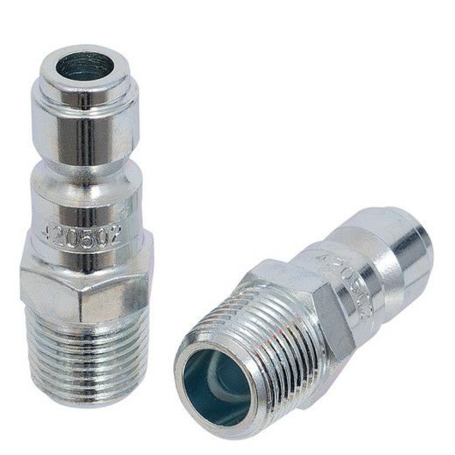 Air Tools * | Outlet Jet 420502 (Ppm3838) "P" Type Automotive Plug 3/8 Body X 3/8 Npt Male Thread (2/Card)